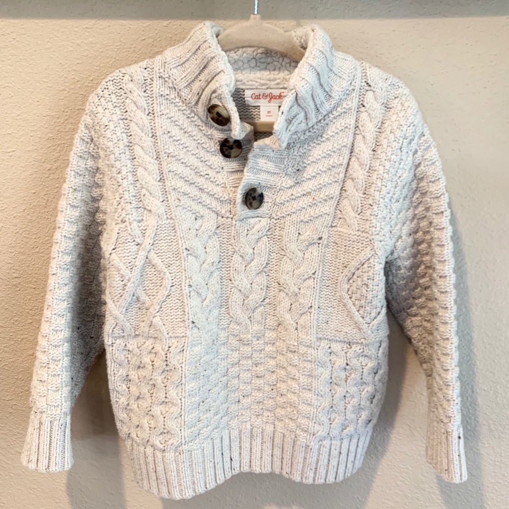 Cat and Jack boys cable knit sweater